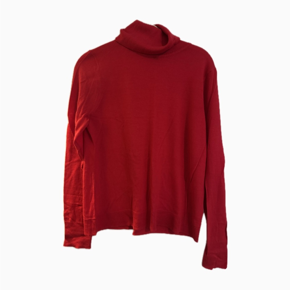 100% Merino Wool J. Crew Red Turtleneck Sweater